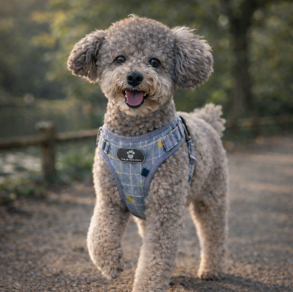 Harnais à carreaux avec laisse intégrée pour chien, accessoire de promenade sécurisé
