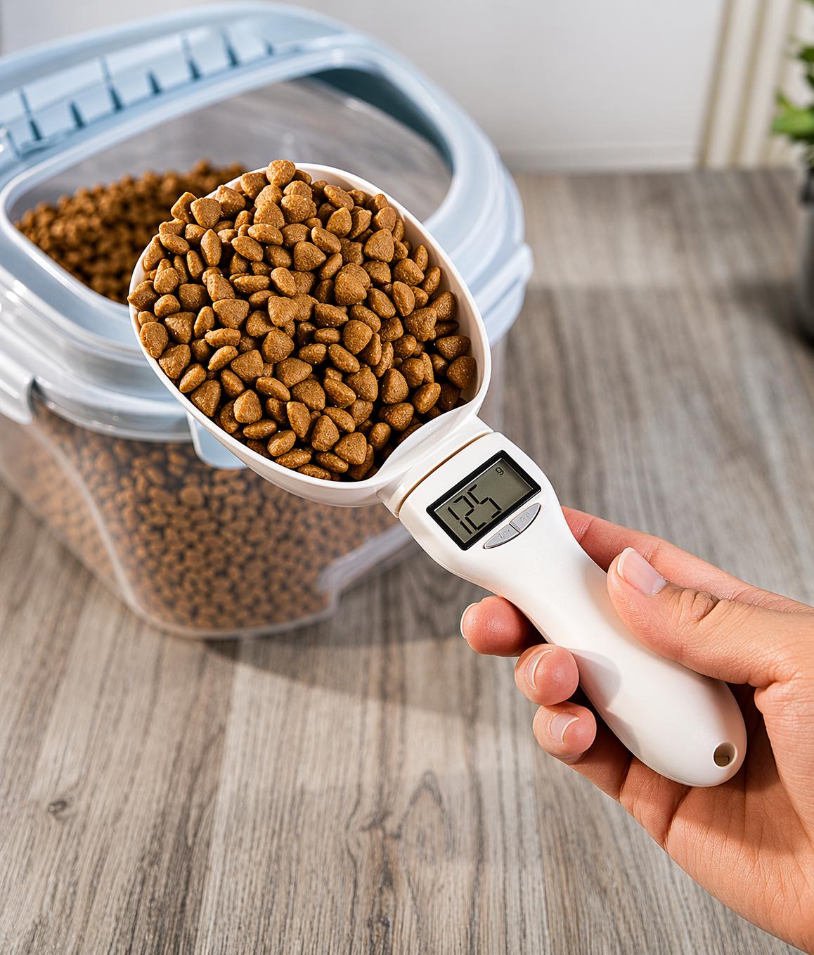 Cuillère doseuse pour mesurer les portions de nourriture pour chats et chiens