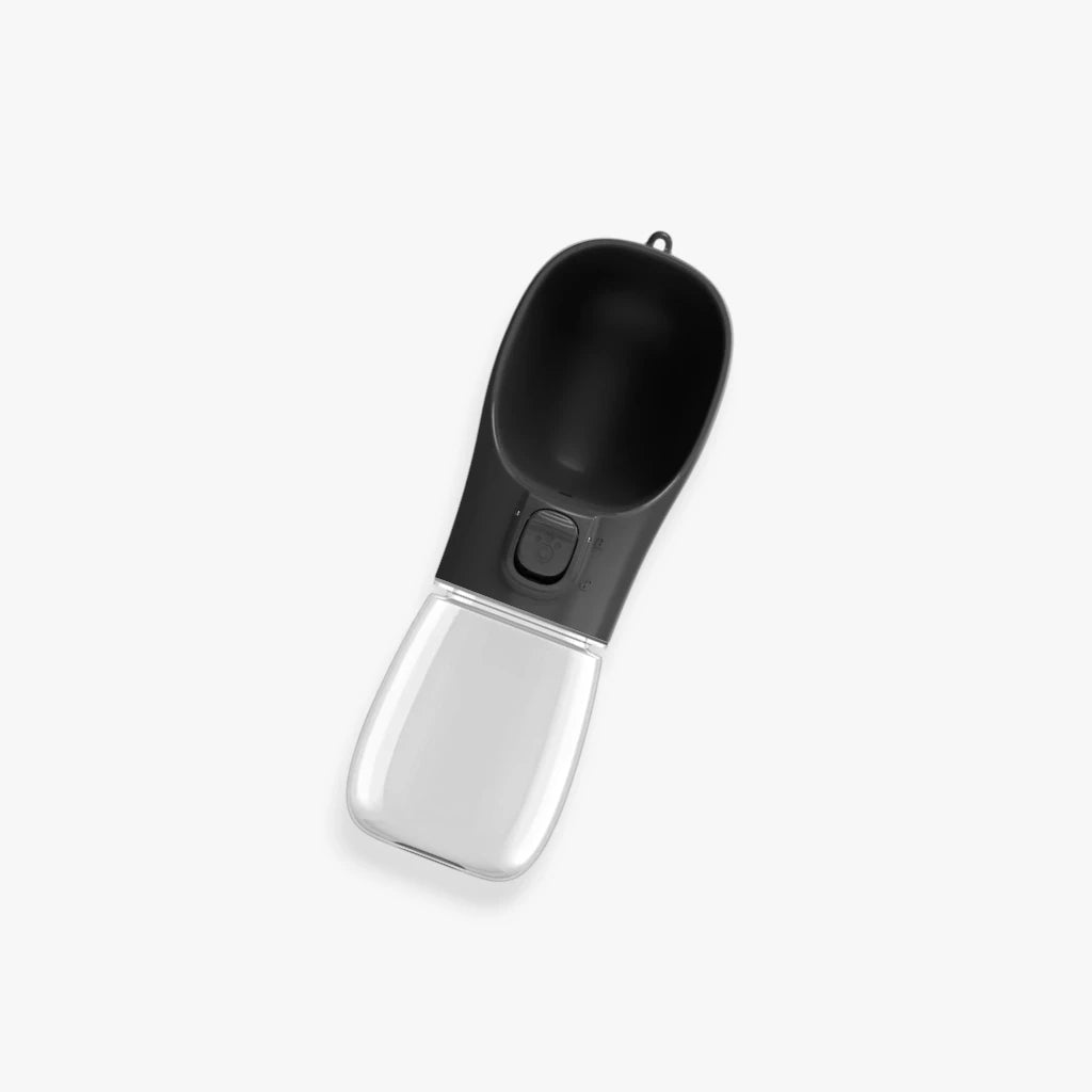 Gourde portable noire pour chien et chat, bouteille d'eau pratique en déplacement