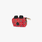 Distributeur de sacs portable rouge pour chien, idéal pour les promenades