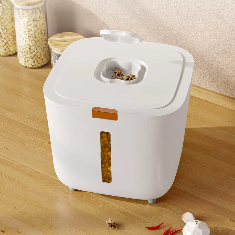 Seau de stockage alimentaire pour chien et chat avec couvercle hermétique
