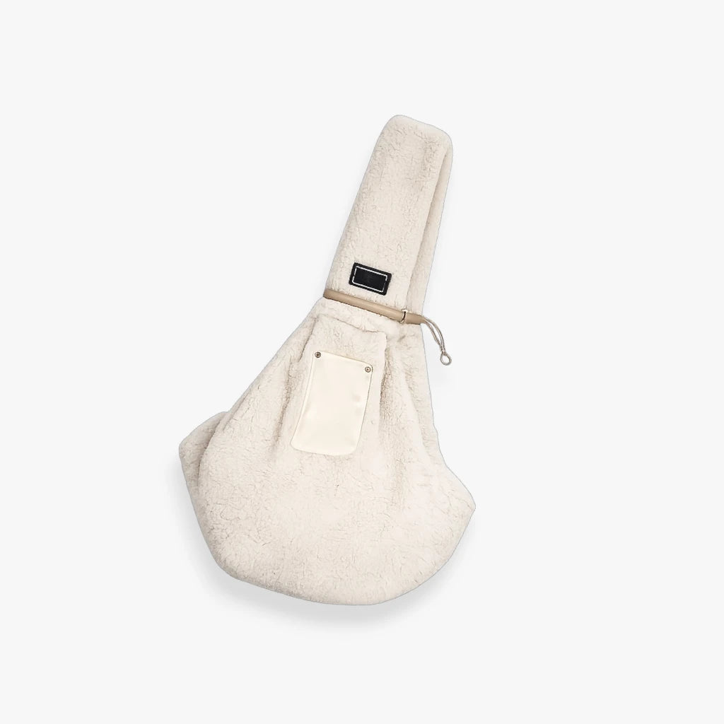 Sac sling sherpa pour chat, sac de transport confortable et portatif