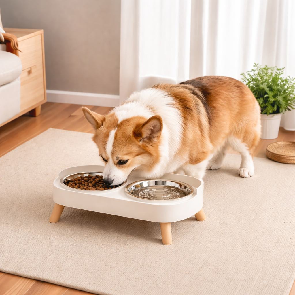 Gamelle surélevée pour chat et chien, favorise une meilleure digestion