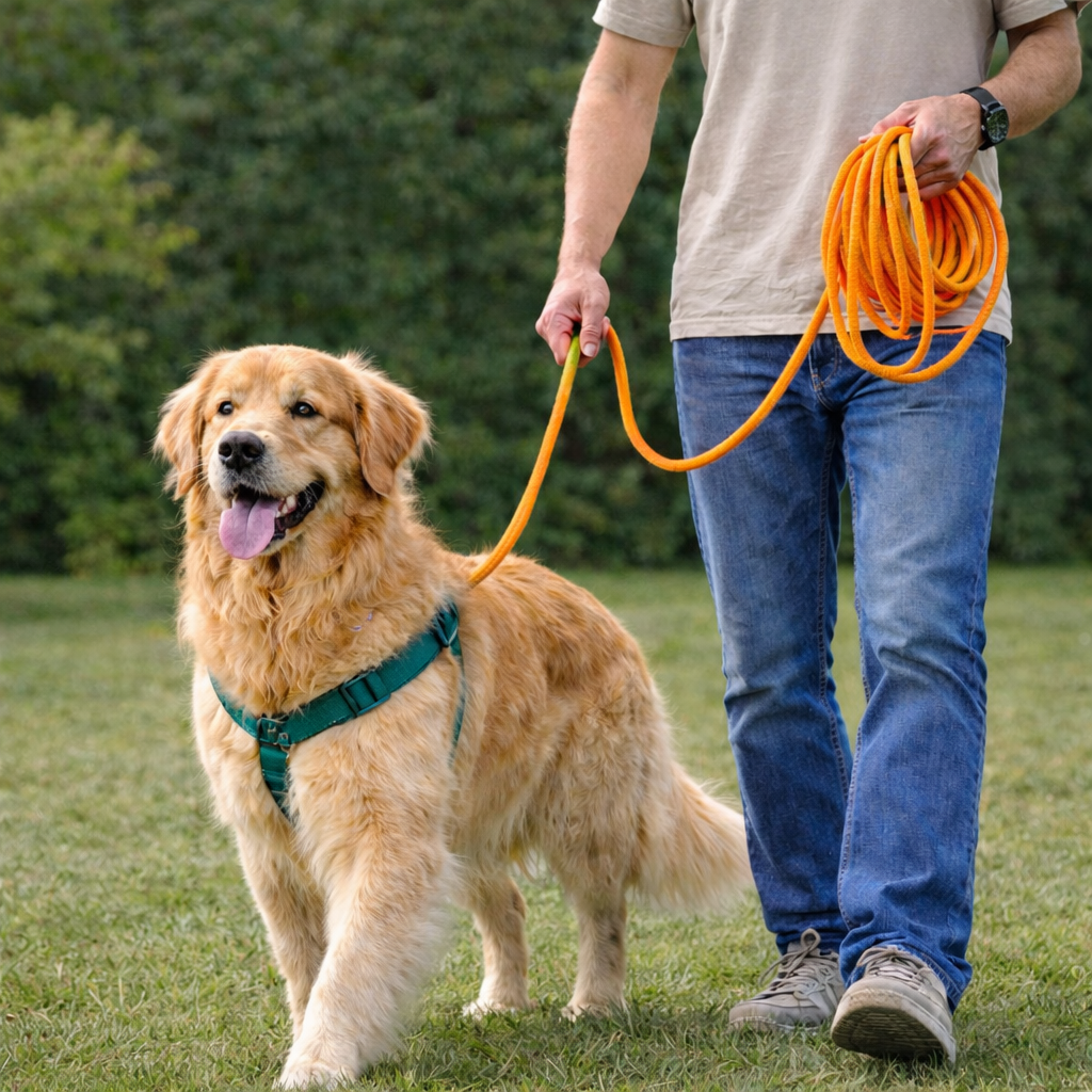 Laisse longue extensible 5M-15M pour chien, idéale pour promenades et dressage