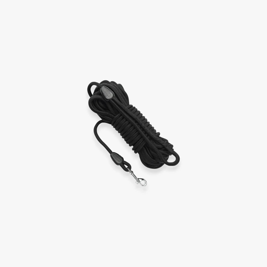 Laisse longue extensible 5M-15M noire pour chien, contrôle de promenade
