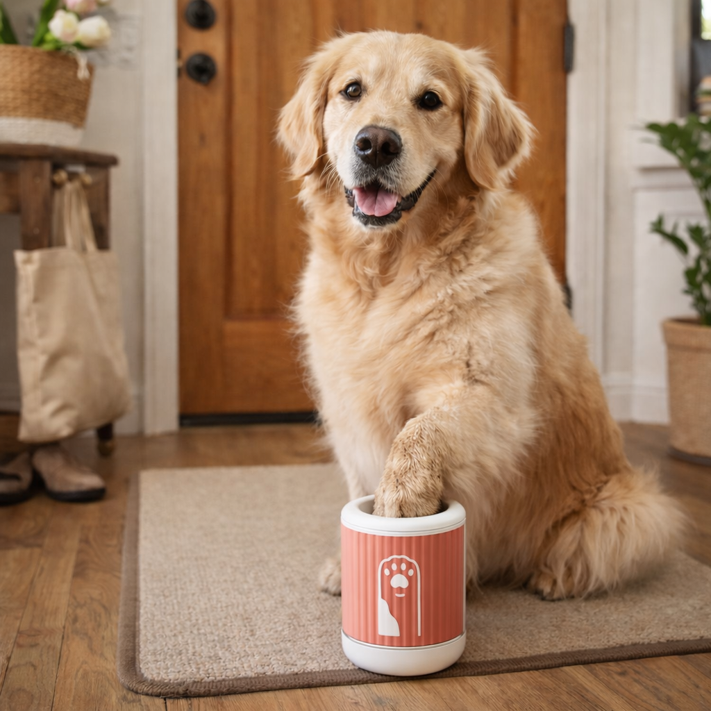 Lave-pattes portatif pour chien et chat, nettoyage rapide des pattes