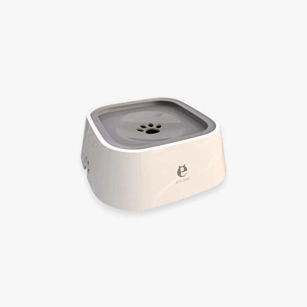 Gamelle anti-éclaboussures grise pour chat et chien, design flottant